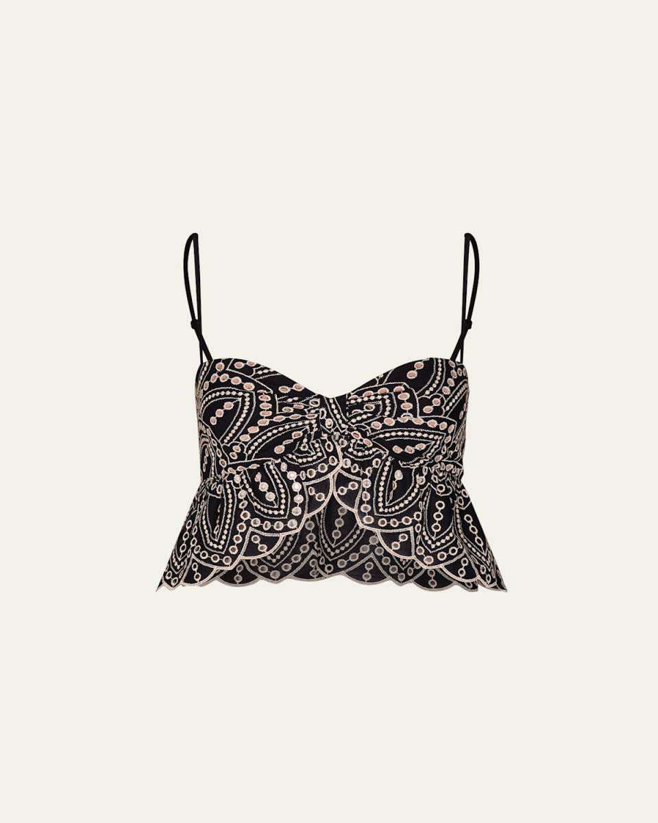 Lunch Date Eyelet Cropped Top
